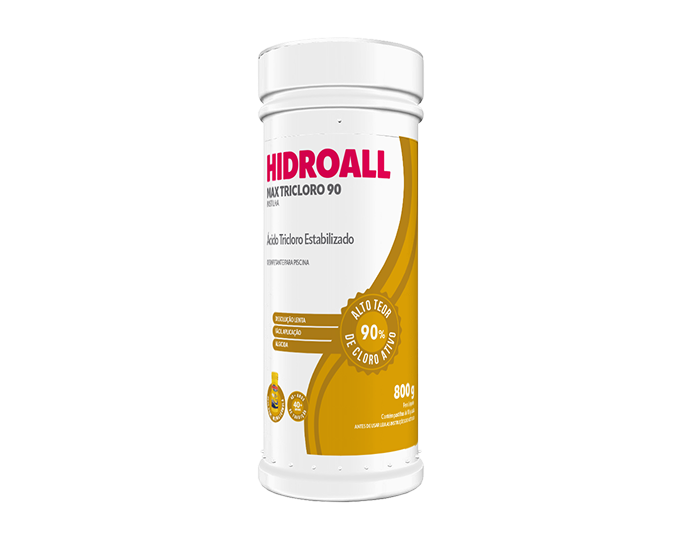 Max Tricloro 90 Pastilha - Hidroall – Sua piscina em boas mãos